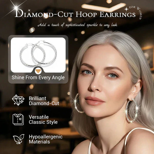 Cercei rotunzi cu tăietură diamantată pentru femei – eleganți și strălucitori