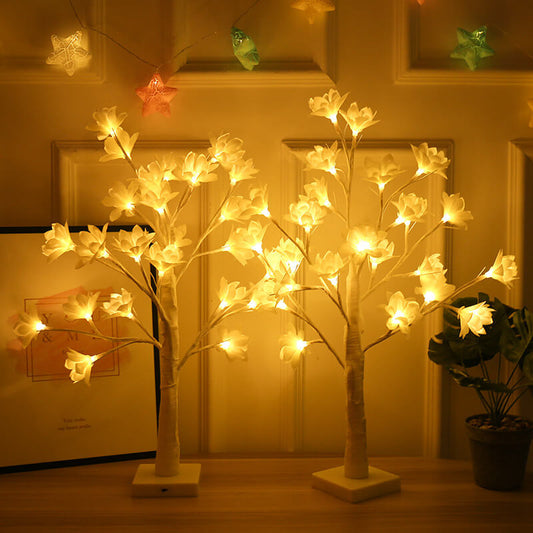 Lampe de table orchidée en fil de cuivre pour une lueur artistique