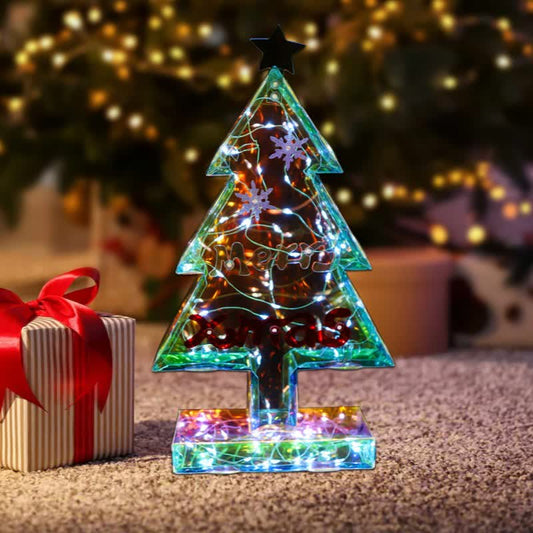 3D-Weihnachtsbaum-Unendlichkeitslichter für festlichen Glanz