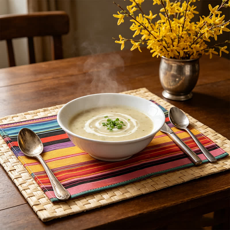 Color Stripe Linen Placemats For Artful Tables