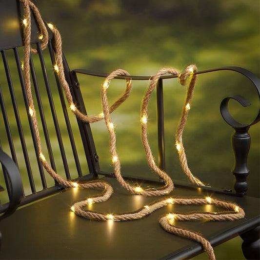 Hemp Rope LED Table Lights For Rustic Ambience