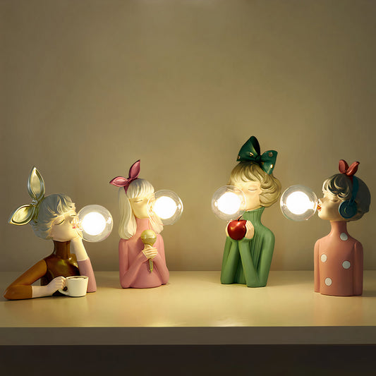 Lampe de table figurative au caractère artistique
