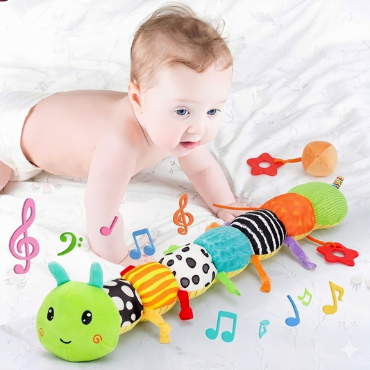 Giocattolo sensoriale per bambini bruco in peluche