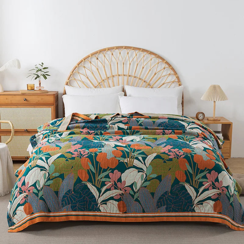 LISTINGOPT::kovosis::new-flowers-cotton-blanket-bedspread-single-double-home-decor-sofa-cover-summer-cooling-quilt-nap-blanket-cover-soft-bed-sheet::04-closeup