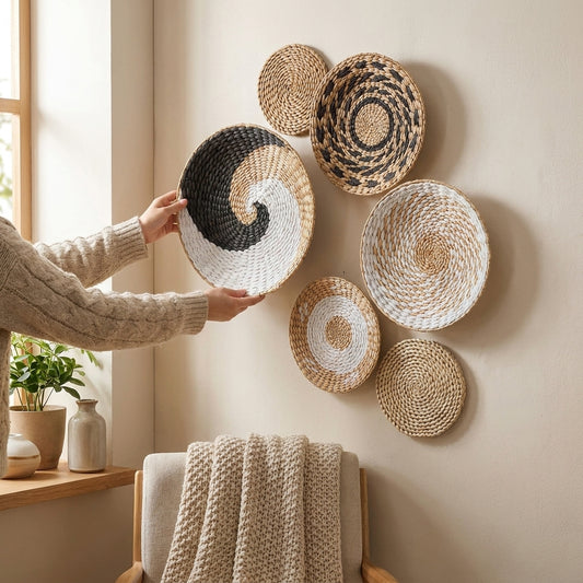 LISTINGOPT::kovosis::seagrass-wall-hanging-decor-wall-basket-boho-home-decoration-handmade-natural-wall-art-for-kitchen-bedroom-living-room-ornament::02-inuse