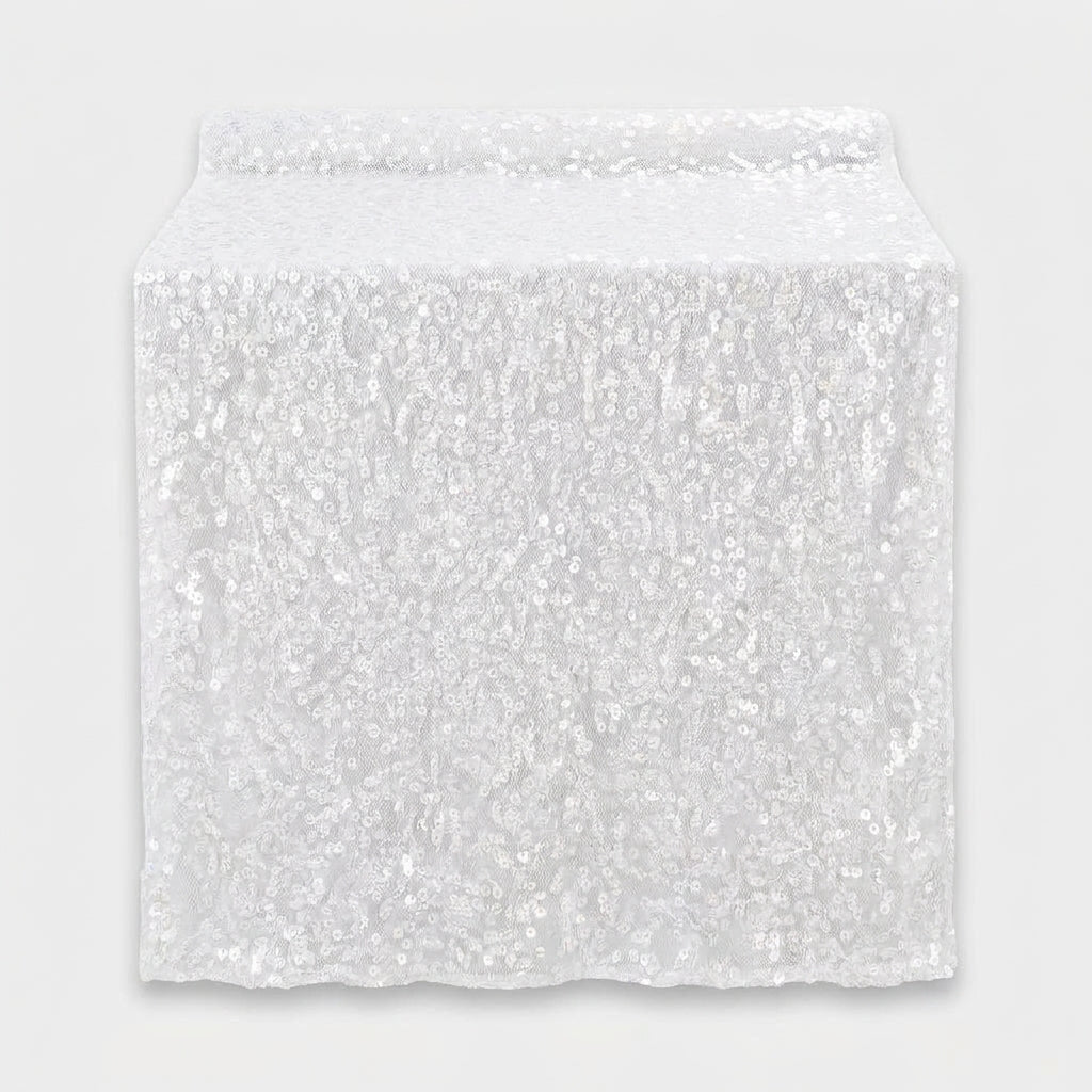 LISTINGOPT::kovosis::sequin-iridescent-table-runner-boho-table-runners-glitter-sequin-tablecloth-for-party-wedding-summer-mermaid-birthday-decoration::color-white