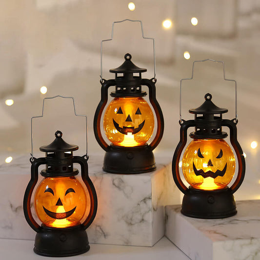 Iluminat cu felinar-dovleac pentru un decor înfricoșător