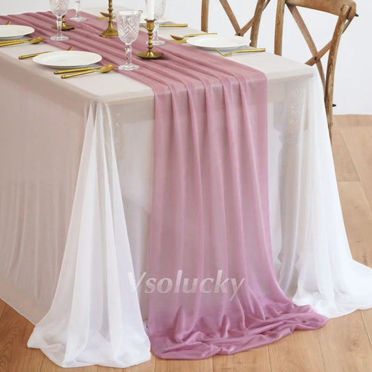 Camino de mesa lujoso y transparente para bodas, fiestas rústicas bohemias, despedidas de soltera, cumpleaños y decoraciones navideñas