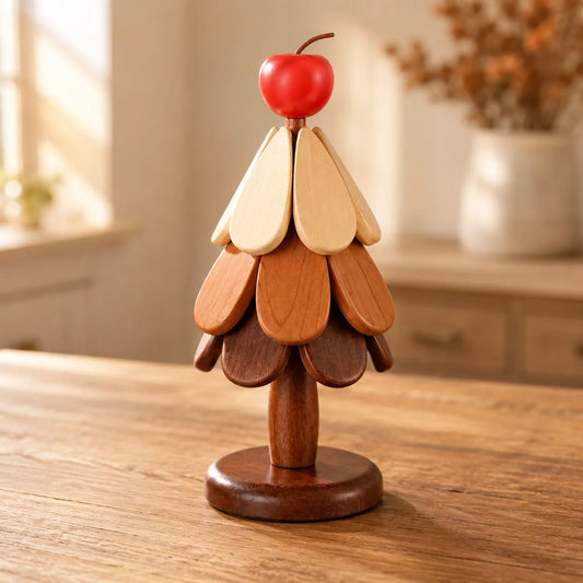 Sottopentola da Tavolo in Legno a Forma di Albero di Natale per un Tocco Festivo