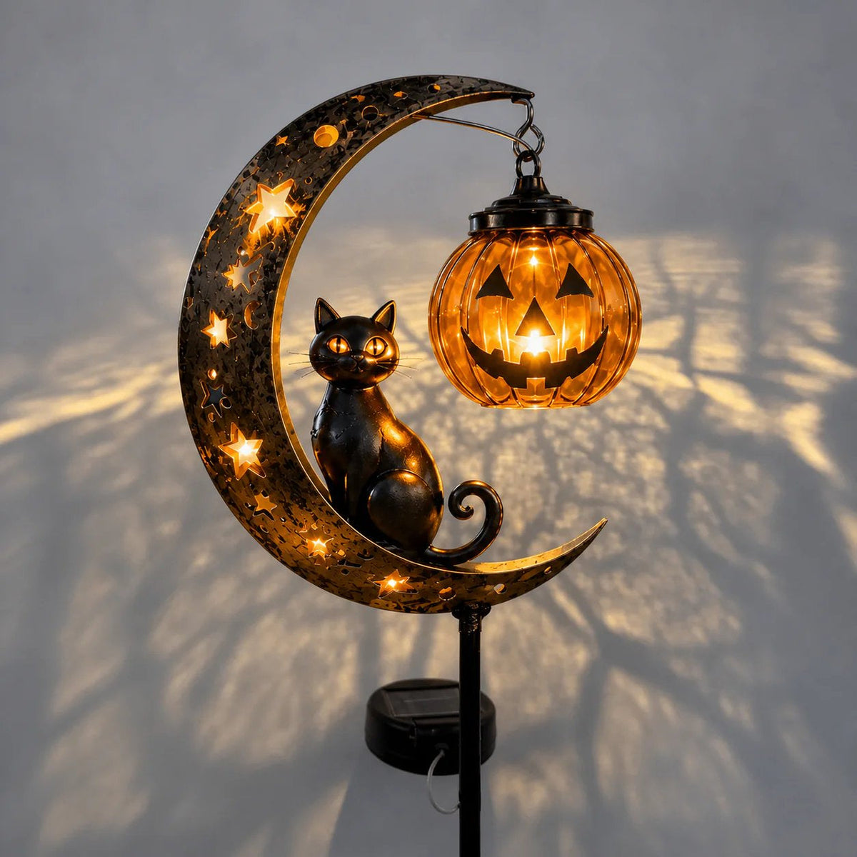 Luce da Giardino a Forma di Zucca Luna per Sentieri Incantati