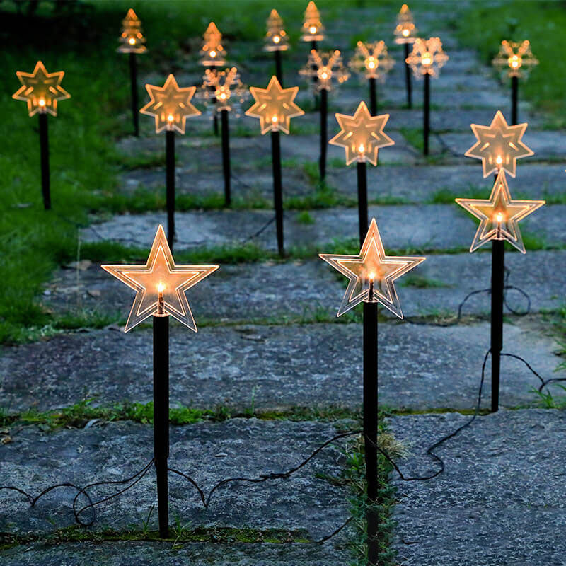 Luci Solari da Giardino a Palo per un Bagliore Festivo