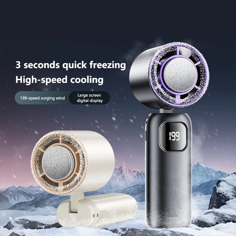 Turbo-Handventilator mit sofortiger Eis-Kühlung  