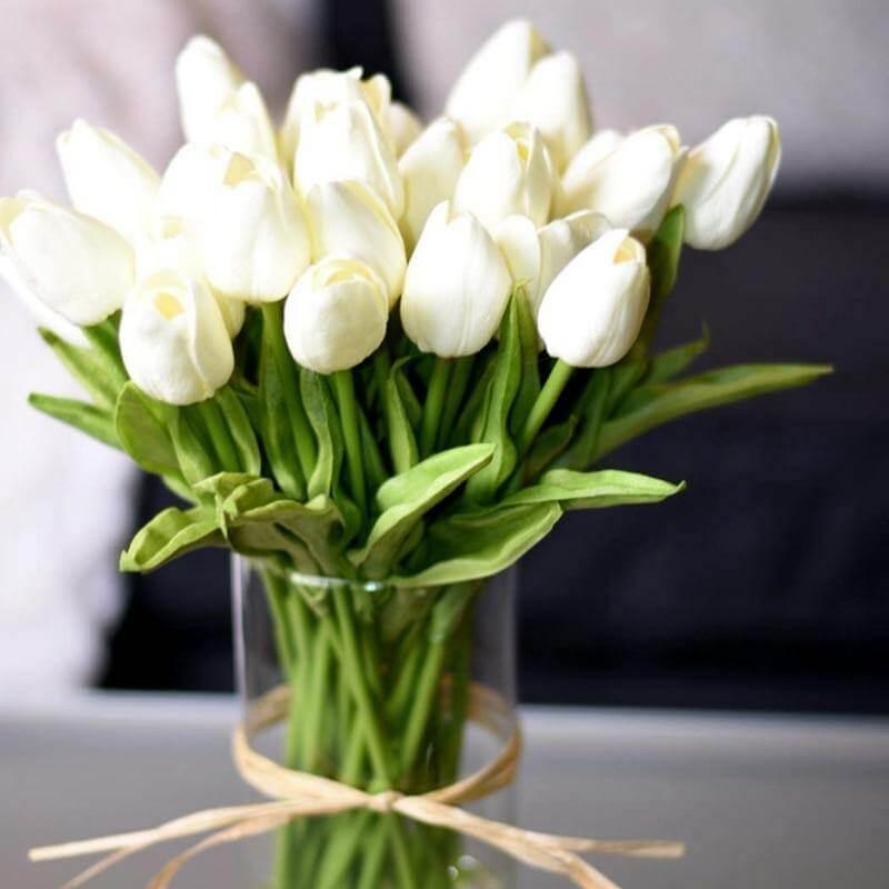 Künstliche Tulpen-Tischdekoration mit langanhaltender Farbe