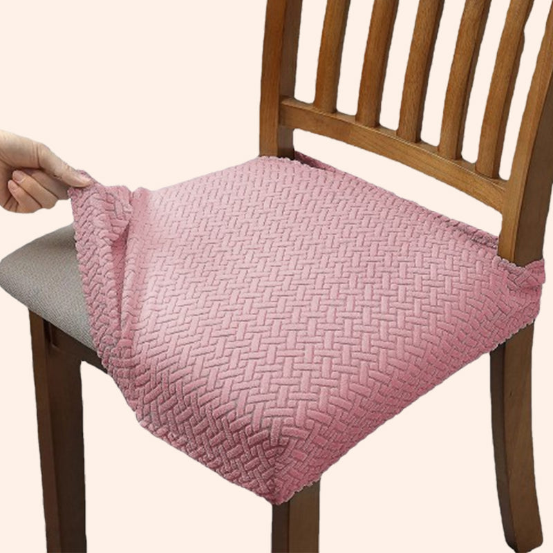 Housse de siège de chaise jacquard avec caractère artistique