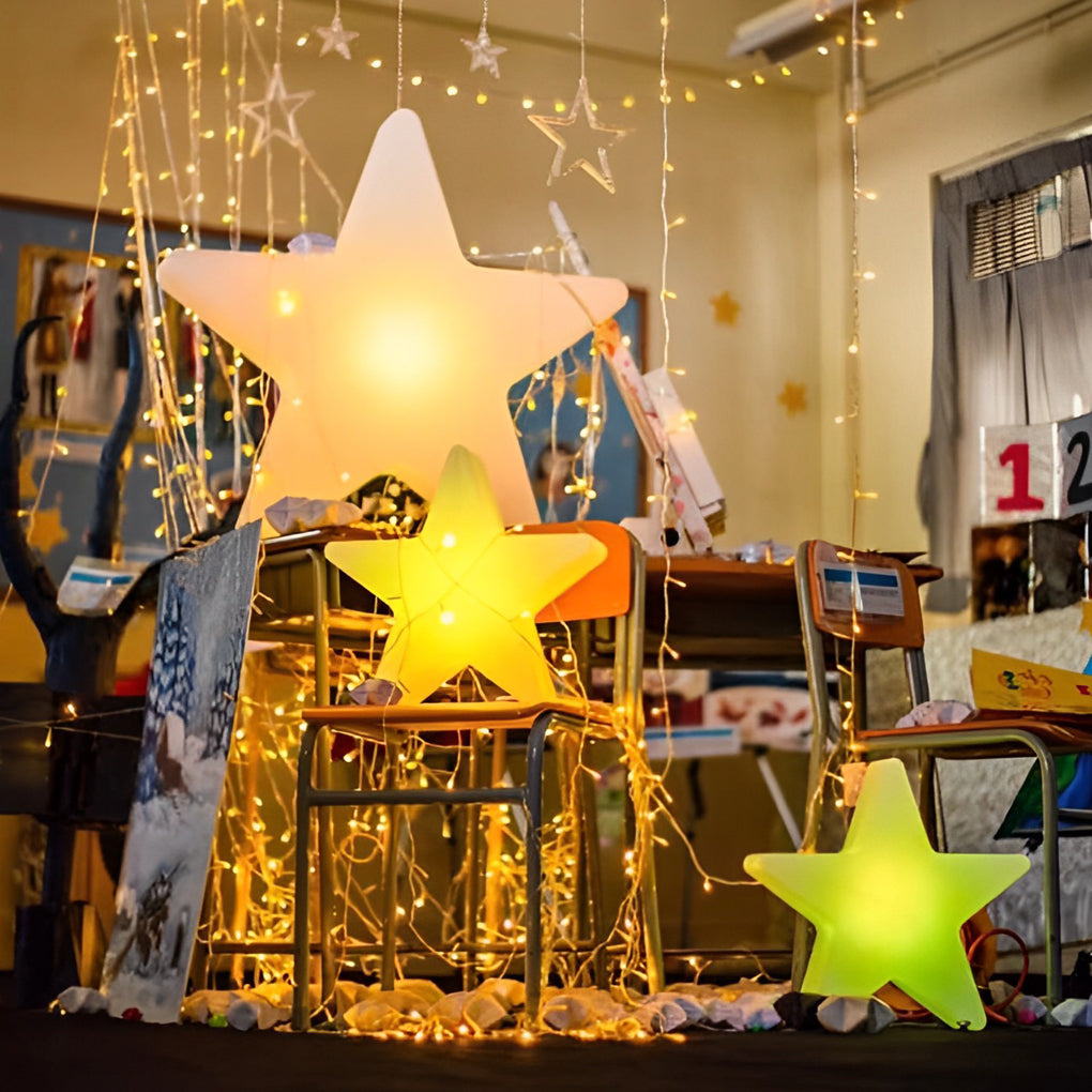 Bunte Stern-Ornamentlichter für festlichen Glanz