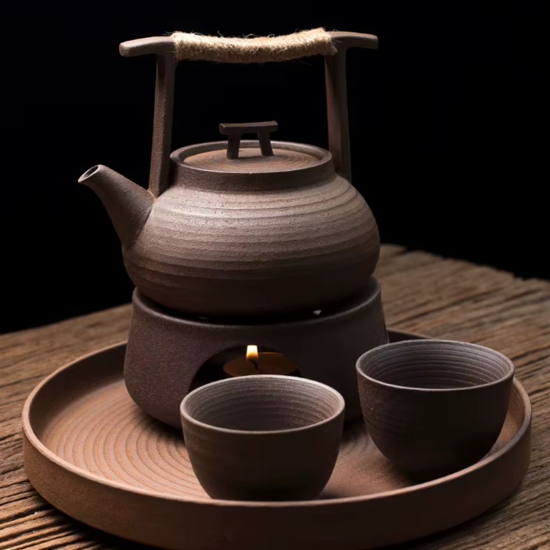 Ceramic Teapot With Warmer For Calm Tea Rituals