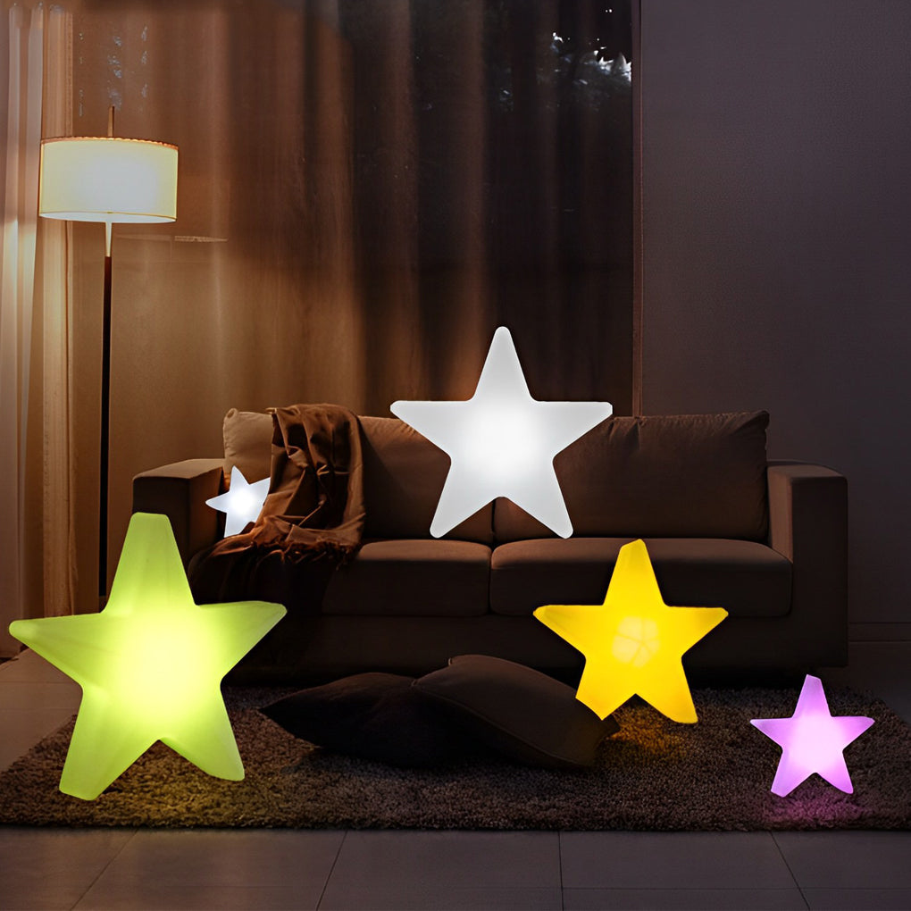 Bunte Stern-Ornamentlichter für festlichen Glanz