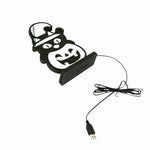 3D Black Cat Pumpkin Lights With Spooky Glow