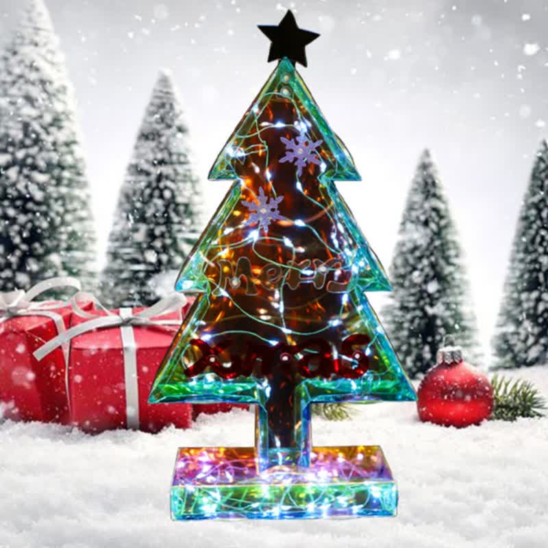 3D Christmas Tree Infinity Lights For Festive Glow