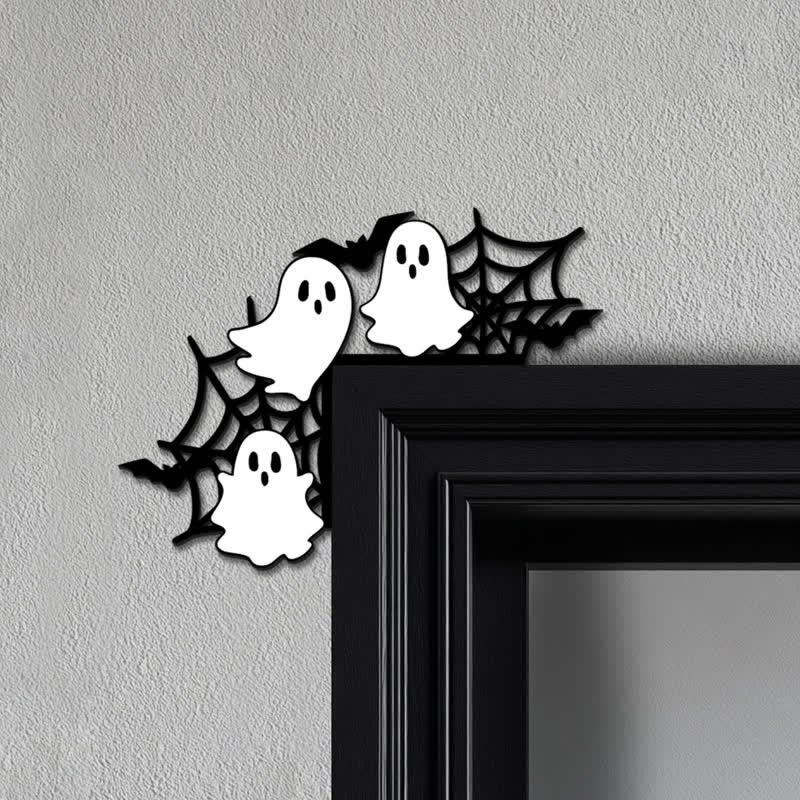 Halloween Door Corner Decoration With Playful Character