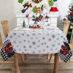 Weihnachtsschneeflocken-Tischdecke für festlichen Charme  