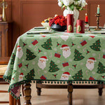 Nappe de table cadeau arbre de Noël Père Noël pour un charme festif