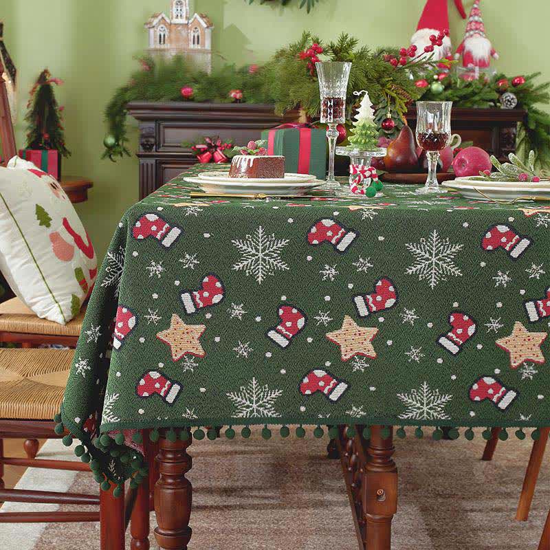 Snowflake Star Tablecloth With Festive Charm