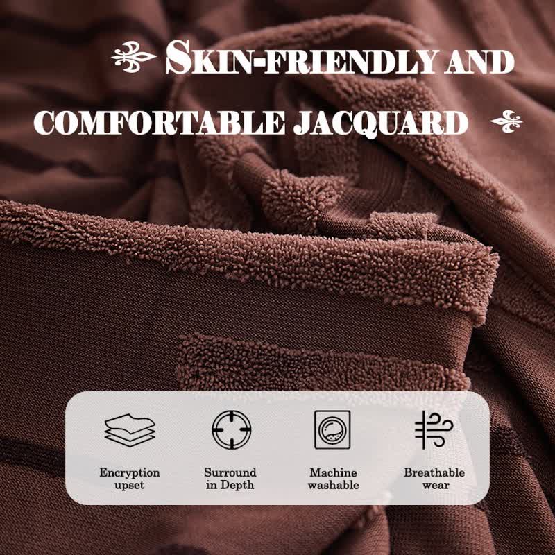 Jacquard Ruffle Sofa Cover For Elegant Protection