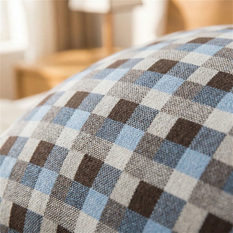 Grid Button Pillowcases For Artful Bedding
