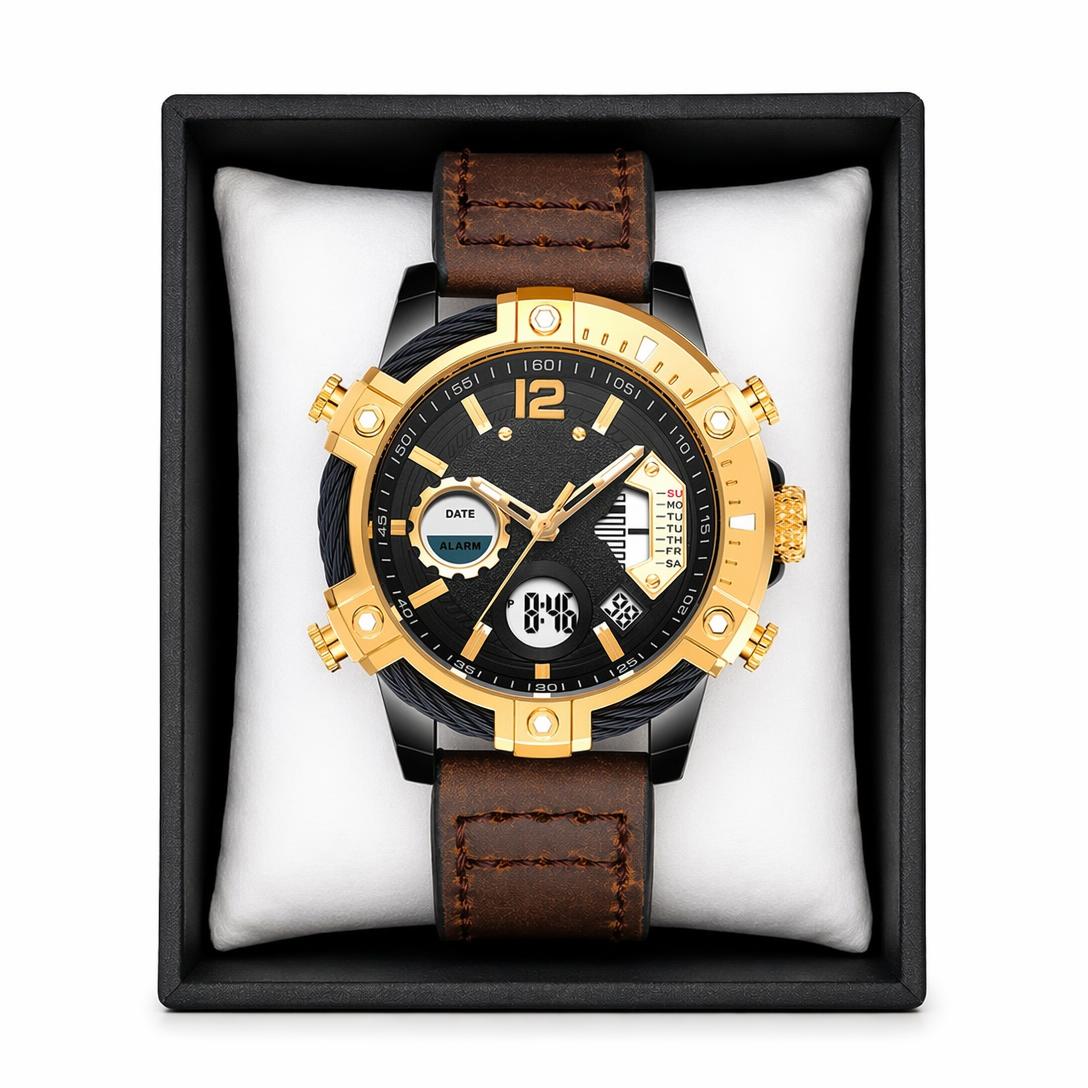 Dual Display Sports Watch for All-Weather Style