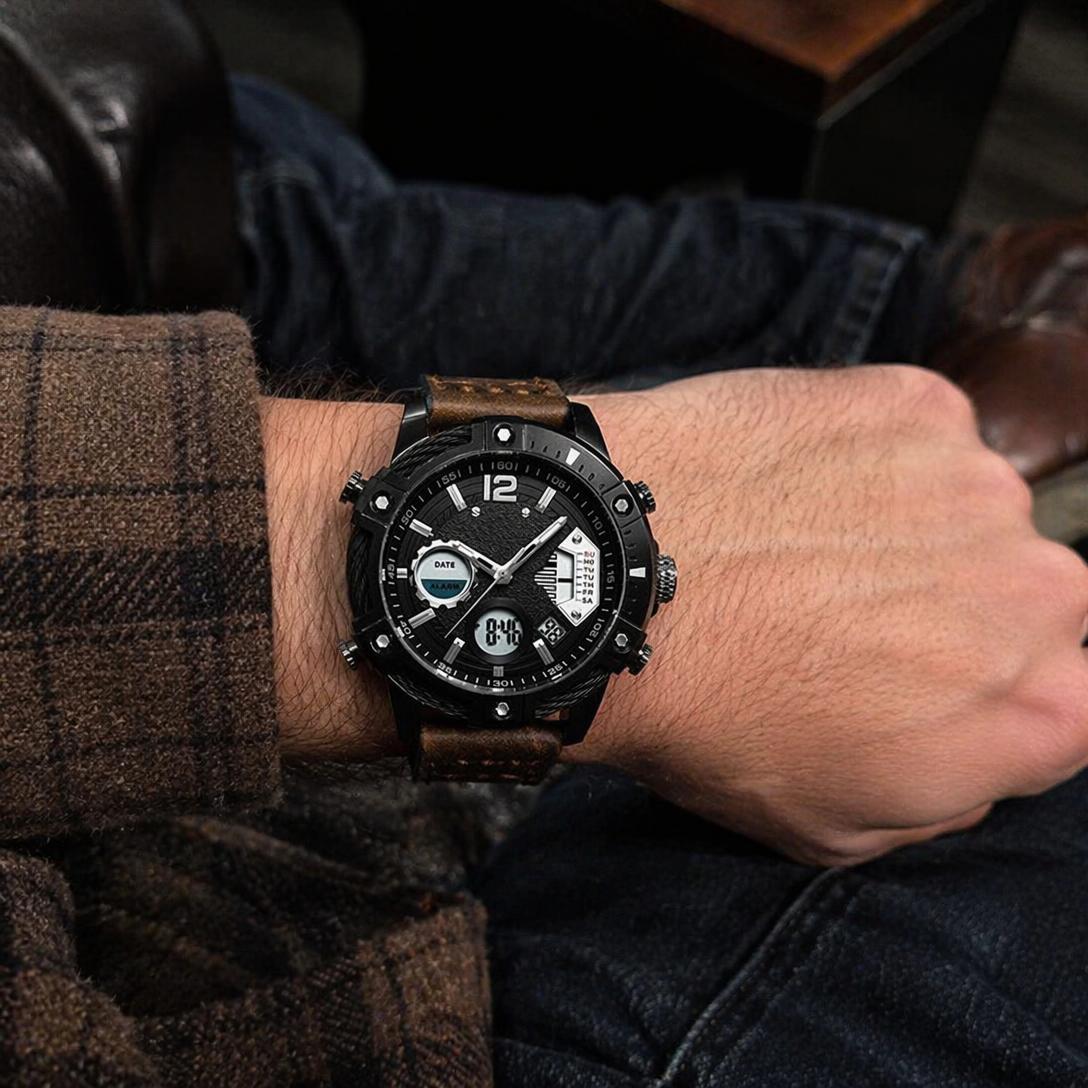 Dual Display Sports Watch for All-Weather Style