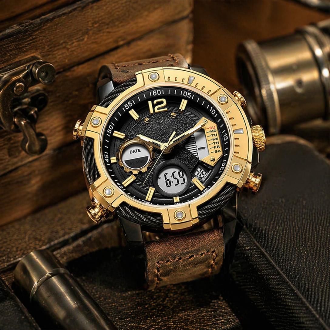Dual Display Sports Watch for All-Weather Style