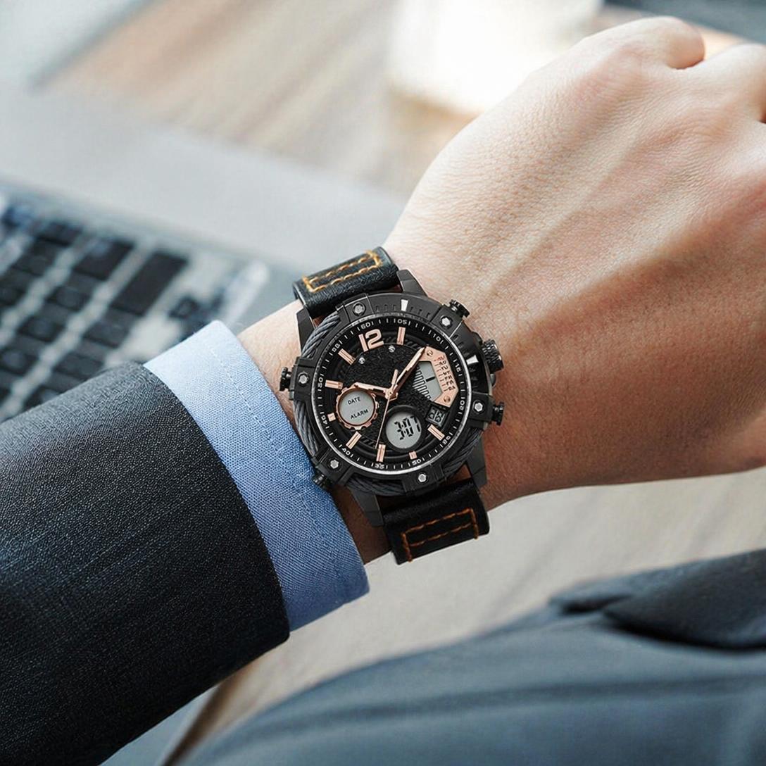 Dual Display Sports Watch for All-Weather Style