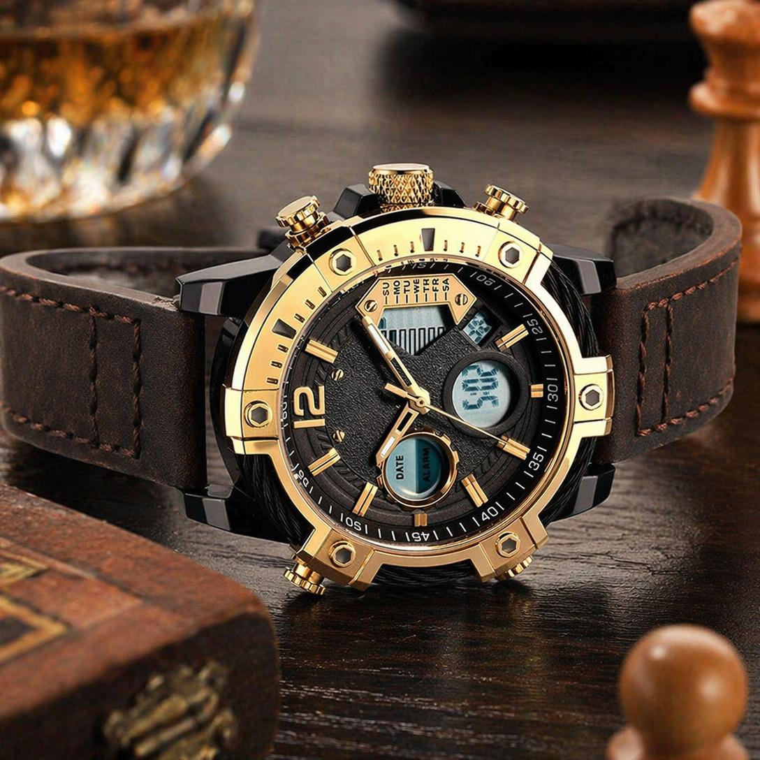 Dual Display Sports Watch for All-Weather Style