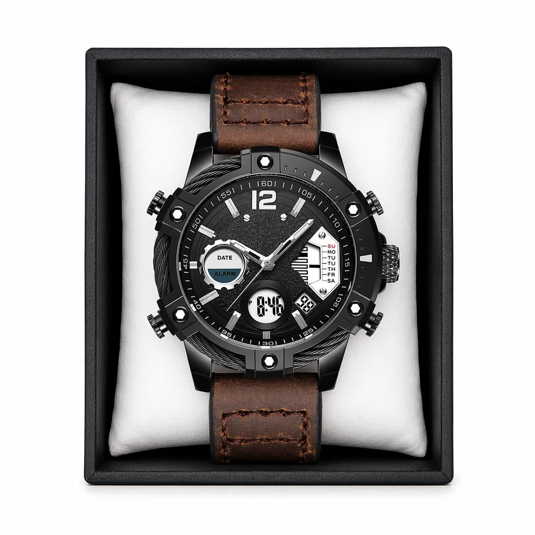 Dual Display Sports Watch for All-Weather Style