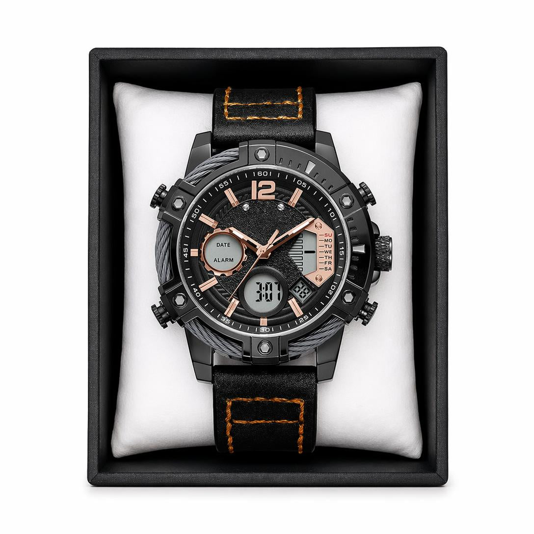 Dual Display Sports Watch for All-Weather Style