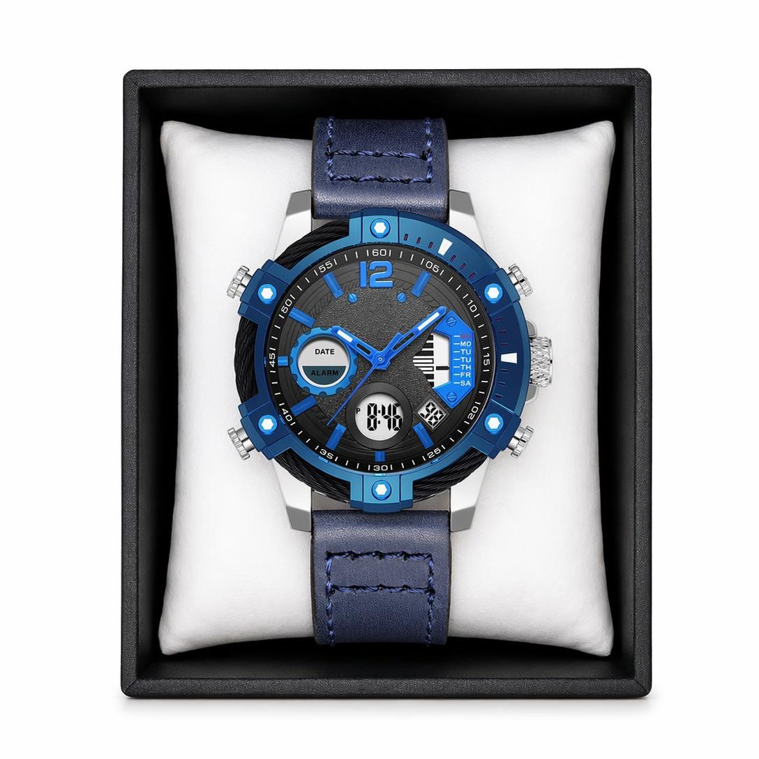 Dual Display Sports Watch for All-Weather Style
