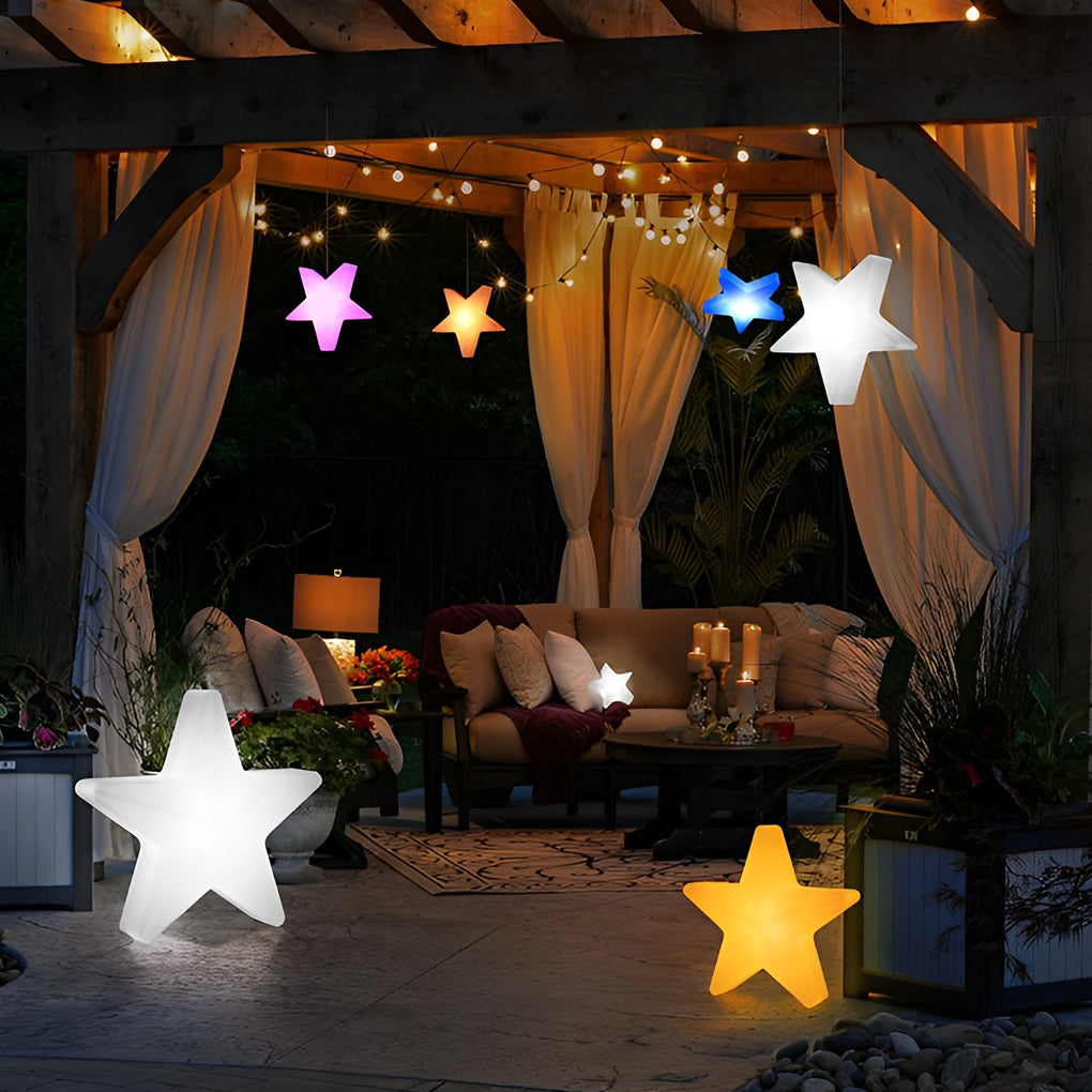 Bunte Stern-Ornamentlichter für festlichen Glanz