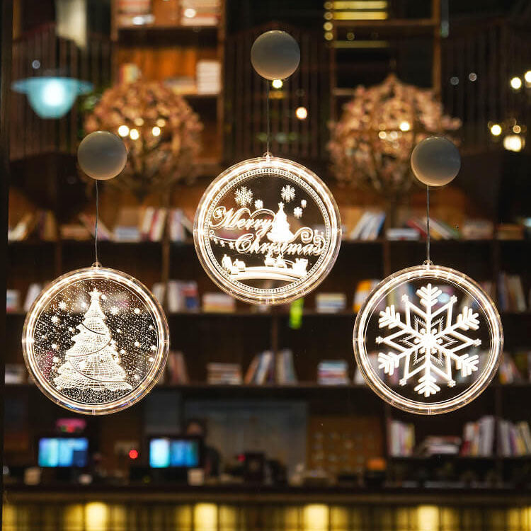 Luz de ventosa navideña para brillo festivo