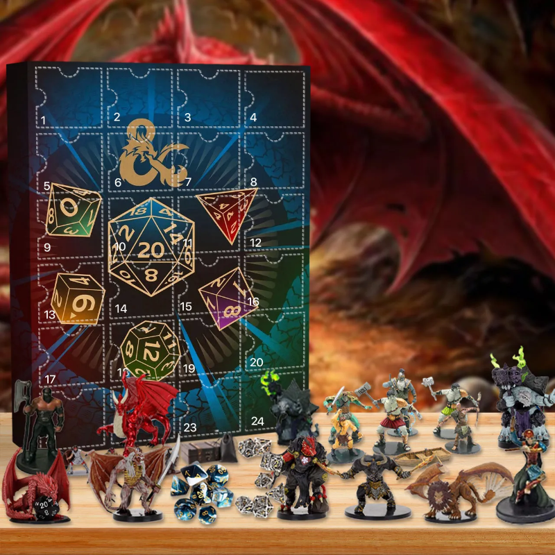 Tableau de l'Avent Dragon avec personnage quotidien