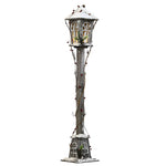Nordic Wood House Street Lamp, Festive Glow