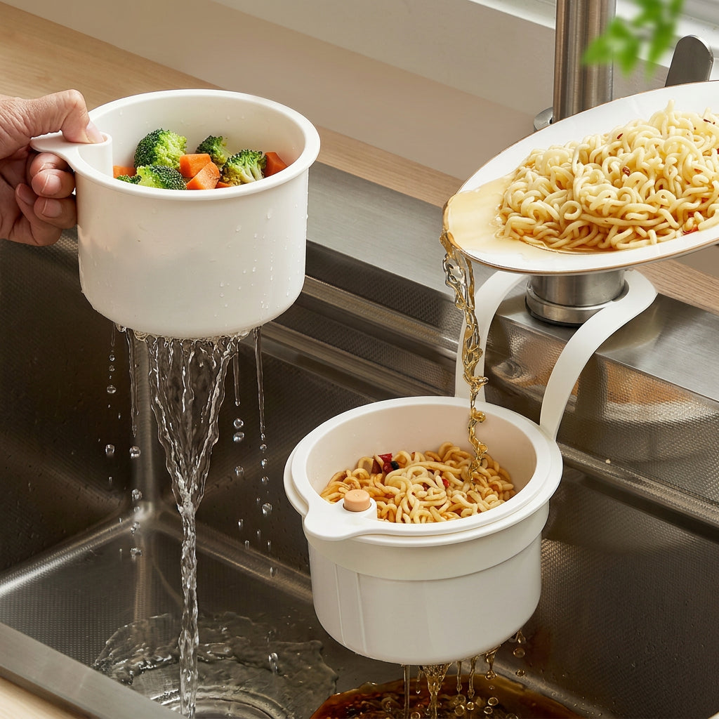 Clip-On Sink Drain Basket for Clutter-Free Counters