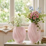 Vase malt en verre côtelé pour lumière sculpturale