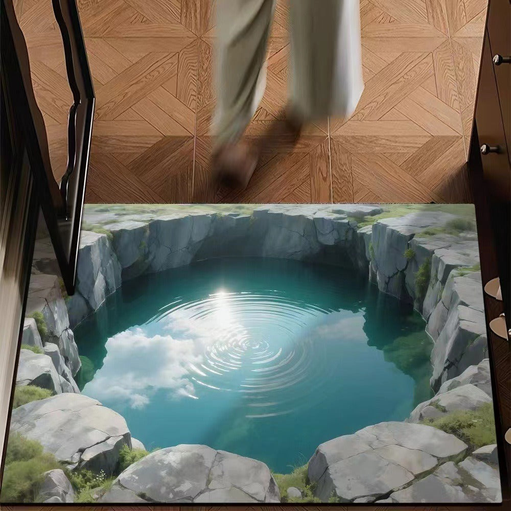 Paillasson Abysse sans fin avec illusion 3D