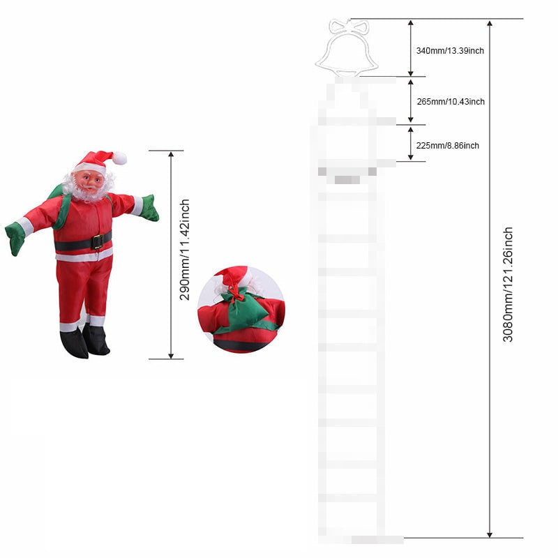Lumières d'échelle de Noël pour un caractère festif