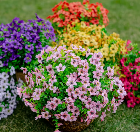 Artificial Flowering Plants With Lasting Color