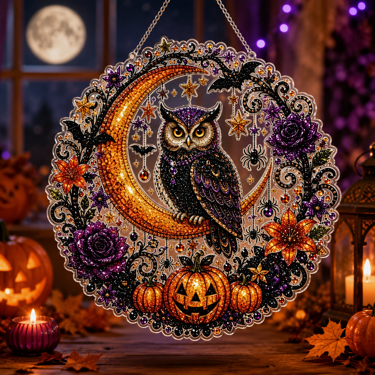 Luz de luna de gato negro para un encanto embrujado