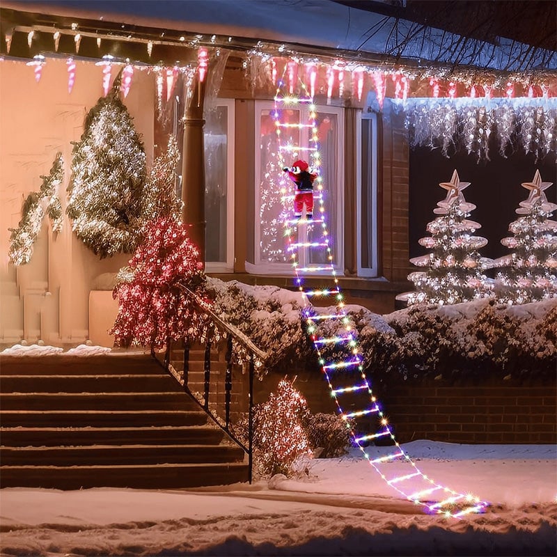 Lumières d'échelle de Noël pour un caractère festif