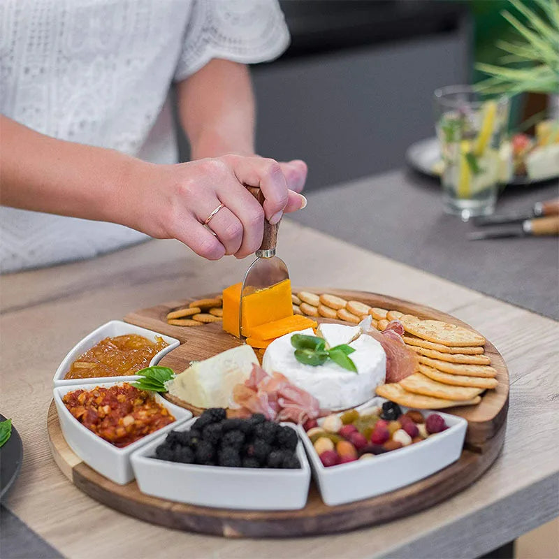 Wooden Cheese Board Set for Artful Entertaining