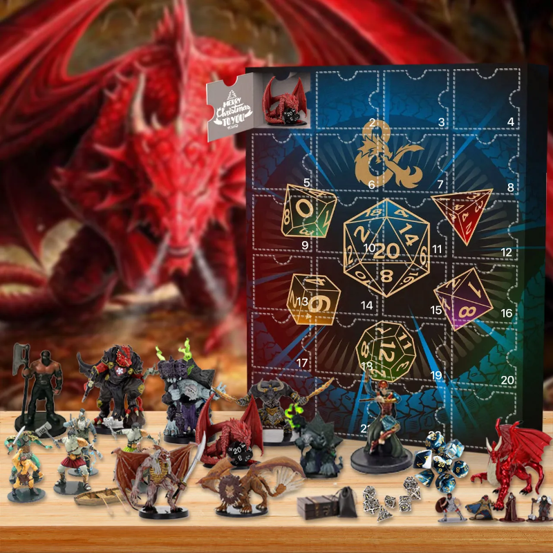 Tableau de l'Avent Dragon avec personnage quotidien